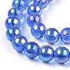Electroplate Transparent Glass Beads Strands GLAA-T032-T10mm-AB04-3