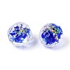 Handmade Foil Glass Beads FOIL-N029-10B-3