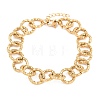 Hammered 304 Stainless Steel Rolo Chain Bracelets for Women BJEW-A160-10G-5