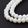 Electroplate Opaque Solid Color Glass Beads Strands EGLA-A044-P4mm-L01-4