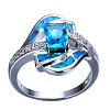 Brass Micro Pave Cubic Zirconia and Opal Finger Rings FS-WG9EA6B-01-2