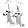 Alloy Rhinestone Dangle Earrings FS-WG4606E-05-1