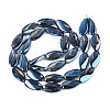 Electroplate Transparent Glass Beads Strands EGLA-N055-02G-2