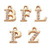 Alloy Rhinestone Charms ALRI-T008-01G-1