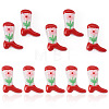 5Pcs Boot Baking Paint Glass Enamel  Beads LAMP-TADJ0001-08F-2