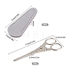 2Pcs 2 Styles Stainless Steel Embroidery Scissors & Imitation Leather Sheath Tools TOOL-SC0001-36-2