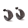 Ion Plating(IP) 304 Stainless Steel Chunky C-shape Stud Earrings EJEW-P198-10EB-1