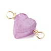 Natural Druzy Agate Connector Charms PALLOY-JF01363-02-4