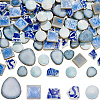 500G 4 Styles Handmade Porcelain Cabochons PORC-SP0001-25-7