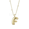 1Pc Initial Letter Brass Pendant Necklaces NJEW-YW0001-24F-1