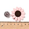 23Pcs Sunflower & Round Silicone Focal Beads SIL-L005-01A-4