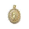 Brass Micro Pave Cubic Zirconia Pendants KK-C090-35G-05-1