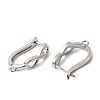 Infinity Brass Hoop Earring Findings KK-A289-10P-2