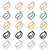 20Pcs 5 Colors 304 Stainless Steel Spiral Nose Rings Set AJEW-FI0001-01-1