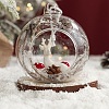 Christmas Theme Glass Display Decoration PW-WG33B67-01-1