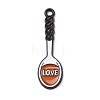 Coffee Alloy Enamel Pendants ENAM-I089-01B-02-1