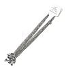 12Pcs 1.8MM 304 Stainless Steel Textured Twisted Chain Necklaces for Men Women NJEW-H093-20P-02-4