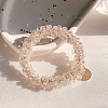 Faceted Glass Elastic Hair Ties PW-WGCE173-04-1