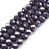 Electroplate Glass Beads Strands EGLA-A044-P6mm-A11-1