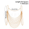 Brass Multi-Layered Tassel Chest Body Chains for Women WG39DA5-01-3