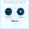 100Pcs Pave Disco Ball Beads RB-PH0001-25E-3