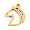 Golden Plated 304 Stainless Steel Pendants STAS-L271-01G-06-1