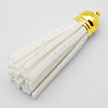 Golden Brass Suede Tassels for Cell Phone Straps Making FIND-H004-4G-1