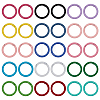 30Pcs 15 Colors Zinc Alloy Spring Gate Rings FIND-FH0005-87B-1