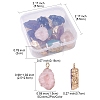 10Pcs 5 Colors Druzy Geode Resin Pendants RESI-YW0001-47-3