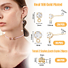 40Pcs 2 Size Brass Stud Earring Findings KK-FH0006-76-2
