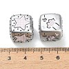 Printed Carved Opaque Acrylic Beads AC-CBADA7D-13-3