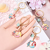 Brass & Alloy Enamel Keychain KEYC-YW00160-01-5