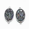 Natural Druzy Gemstone Links connectors G-Q489-H02-1