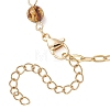 Natural Amber Beads Link Bracelets BJEW-JB13484-01-4