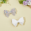 Crystal AB Glass Rhinestone Bowknot Ornament Accessories FIND-WH0129-59B-5