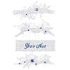 4Pcs 2 Styles Polyester Rhinestone Lace Flower Garter Leg Ring for Women AJEW-HY0003-36-1