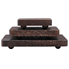 3Pcs 3 Sizes Wood Display Pedestals for Rings Earrings Bracelets ODIS-WH0331-71A-1