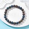 Natural Sapphire Beaded Stretch Bracelets for Women BJEW-JB13081-1