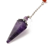 Natural Amethyst Pointed Dowsing Pendulums G-F754-01H-2
