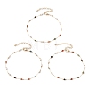 304 Stainless Steel Chain Anklets for Women AJEW-AN00691-2
