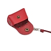 Mini PU Leather Headphone Bag Hanging Neck Pouches NJEW-G198-01C-4