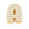 Brass Micro Pave Cubic Zirconia Beads KK-C170-35G-2