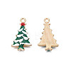 Rack Plating Alloy Enamel Pendants ENAM-N055-123-3
