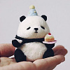 Panda Pendant Decoration DIY Needle Felting Beginner Kits PW-WG14077-03-1