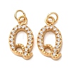 304 Stainless Steel with Crystal Rhinestone Charms RB-CBA5270-11G-Q-1
