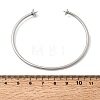 304 Stainless Steel Open Cuff Torque Bangle Making BJEW-H644-02P-2