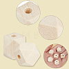 100Pcs Unfinished Wood Faceted Cube Beads WOOD-PA0001-75B-6
