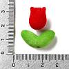 Flocking Opaque Acrylic Beads OACR-P038-01A-01-3