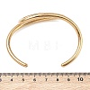 304 Stainless Steel Cuff Bangles for Women BJEW-F540-01G-3