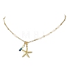 Stainless Steel with Natural Mixed Gemstone Pendant Necklaces NJEW-JN06652-2